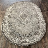 Турецкий ковер VEIVET 27069 Серый овал